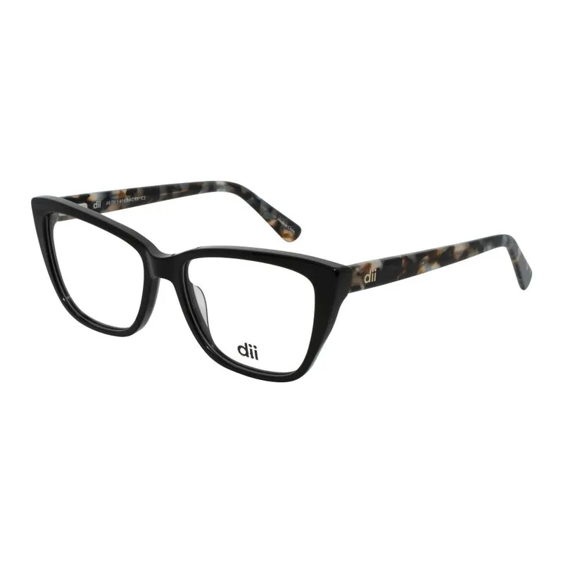 Armação para Óculos de Grau Feminino Dii Collection 4165 Preto com Demi Cinza Armação para Óculos de Grau Feminino Dii Collection 4165 Preto com Demi Cin