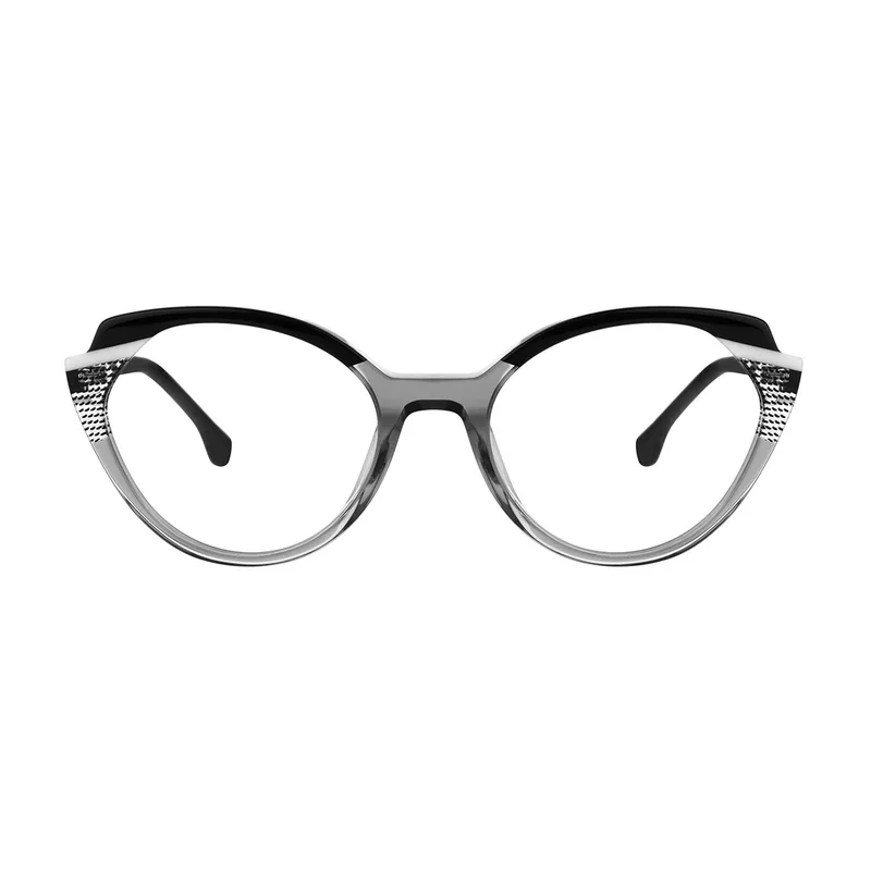 Armação para Óculos de Grau Feminino Dii Collection 2 4327 Cinza Cristal com Preto Armação para Óculos de Grau Feminino Dii Collection 2 4327 Cin