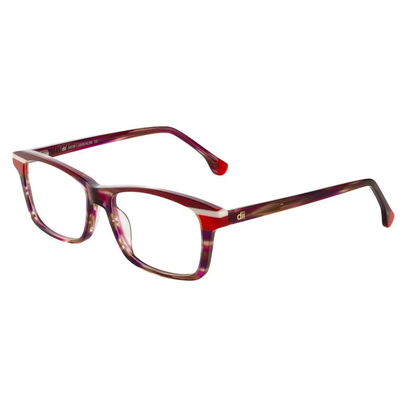 Armação para Óculos de Grau Feminino Dii Collection RDII14328C3 Vermelho
