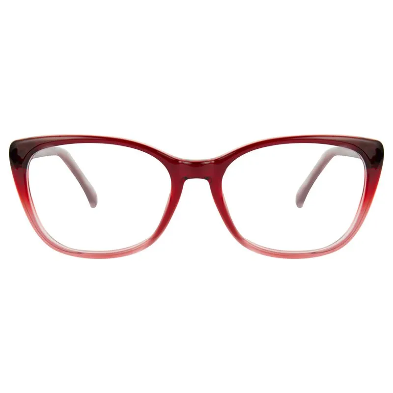 Armação para Óculos de Grau Feminino DNZ RDNZ14181C3 Vermelho Degradê