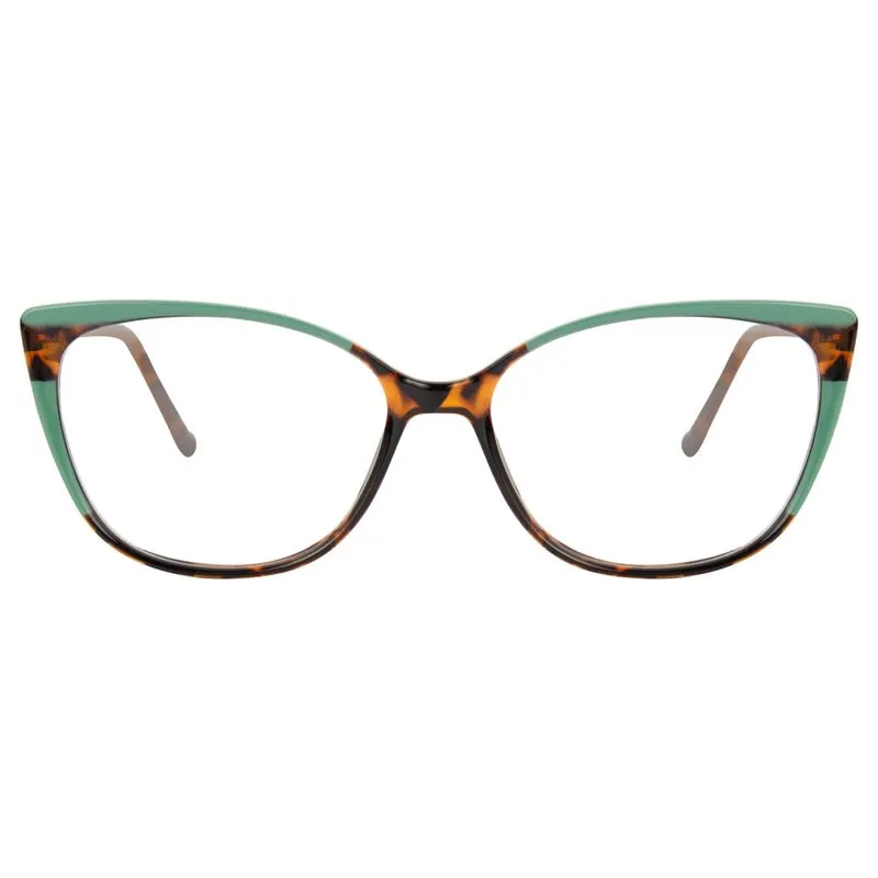 Armação para Óculos de Grau Feminino DNZ RDNZ14187C1 Demi Marrom e Verde