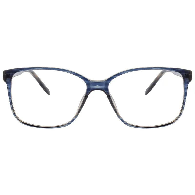 Armação para Óculos de Grau Masculino DNZ RDNZ24192C3 Azul com Marrom Cristal Armação para Óculos de Grau Masculino DNZ RDNZ24192C3 A