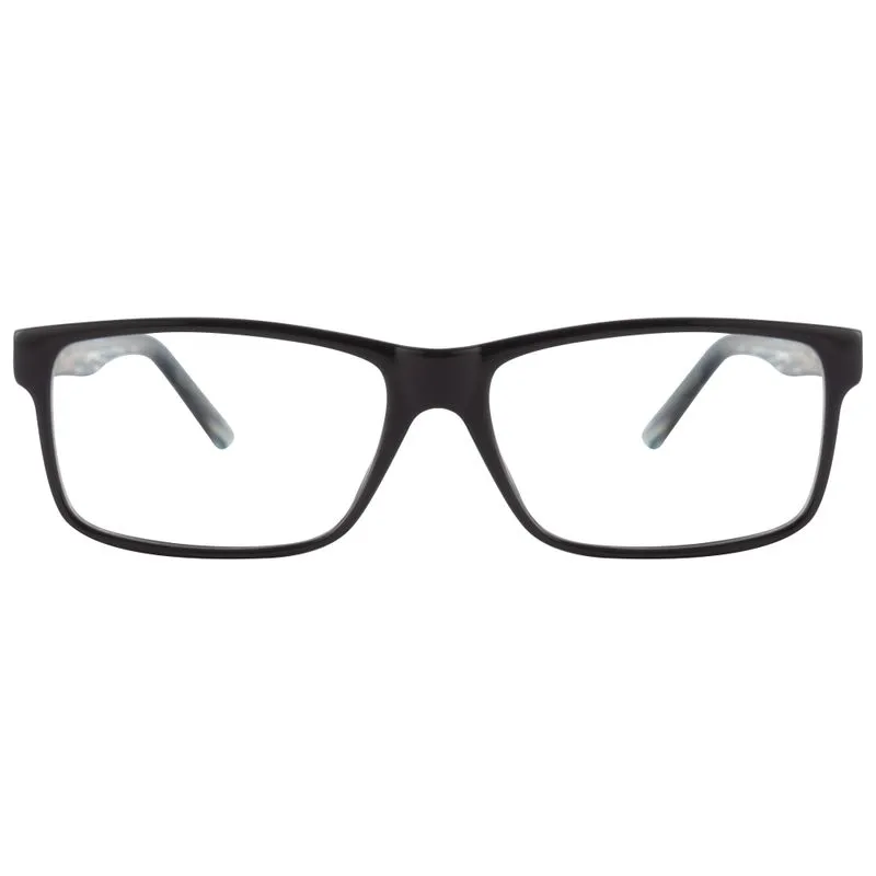 Armação para Óculos de Grau Masculino DNZ RDNZ24193C3 Preto com Azul Armação para Óculos de Grau Masculino DNZ RDNZ24193C3 Preto com A