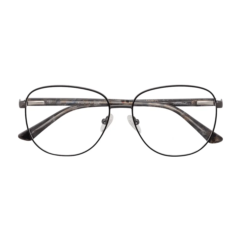 Armação para Óculos de Grau Feminino Hit 3 4125 Gun Metal com Preto