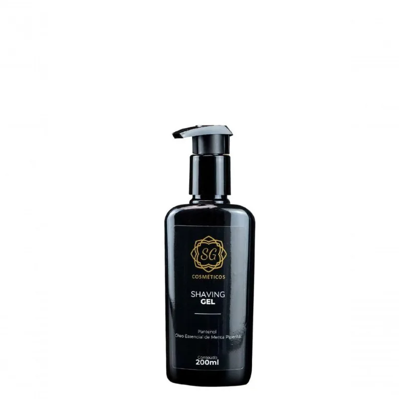Gel de Barbear Sg Shaving Gel Transparente 200ML Hidratante SG Cosméticos
