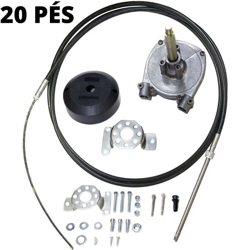 Kit De Direção Caixa, Cabo E Bezel Rotech 20 Pés 6,09 Mts