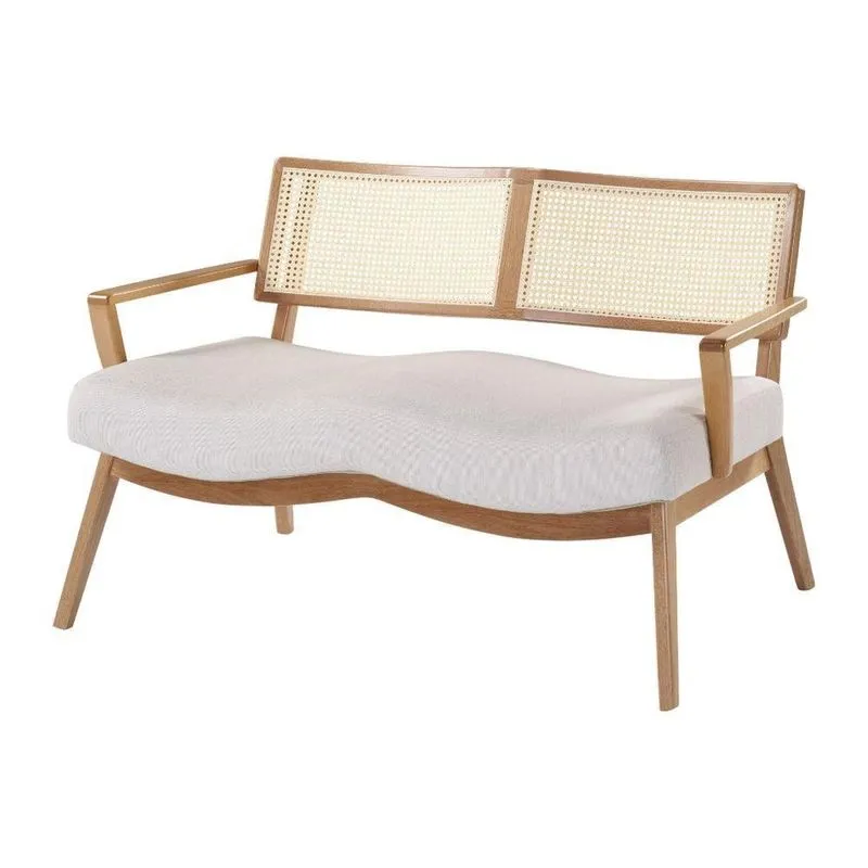 Sofa 2 Lugares Conde Amendoa E Bege - Nacional/S 21 Moveis