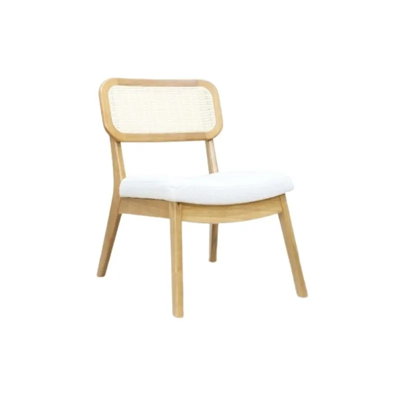 Poltrona Clara Amendoa E Tecido Vanilla 212b E Trama Natural - S 21 Moveis