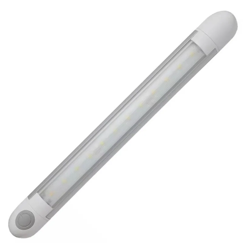 Luminária 12V Em Led Branco Com Interruptor Marinizado