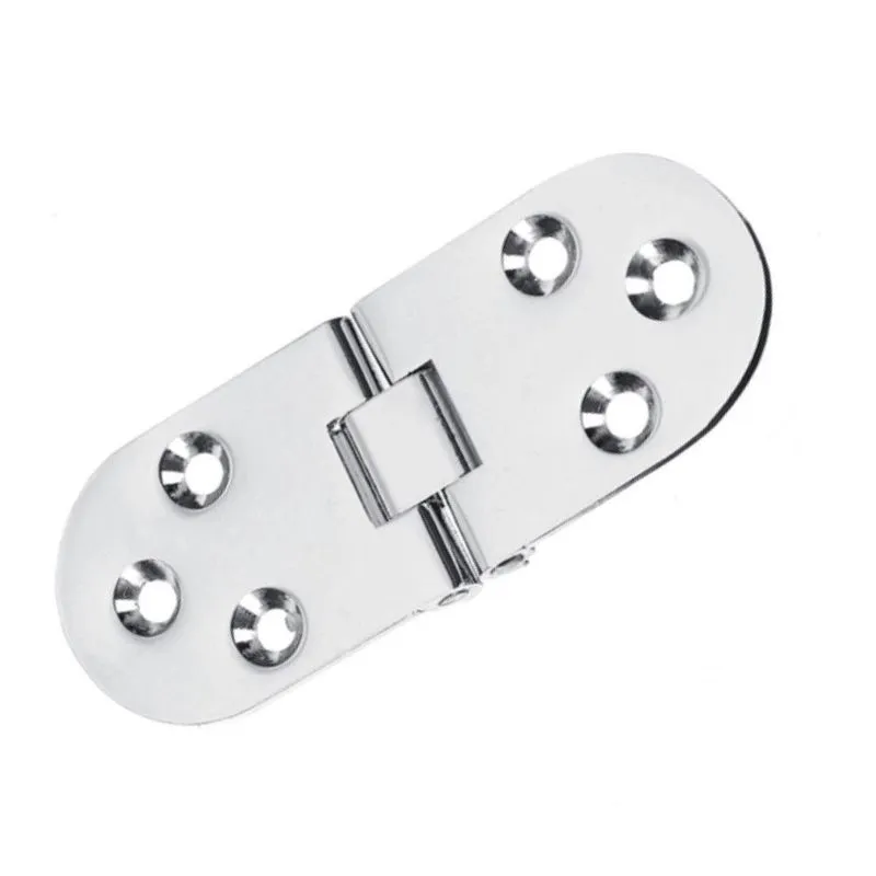 Dobradiça Em Aço Inox Tipo Mesa Com 6 Furos 80x 30 X 2mm