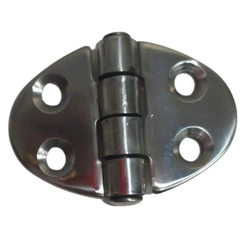 Dobradiça Em Aço Inox 316 Tipo Oval 4 Furos 53 X 35 X 2mm