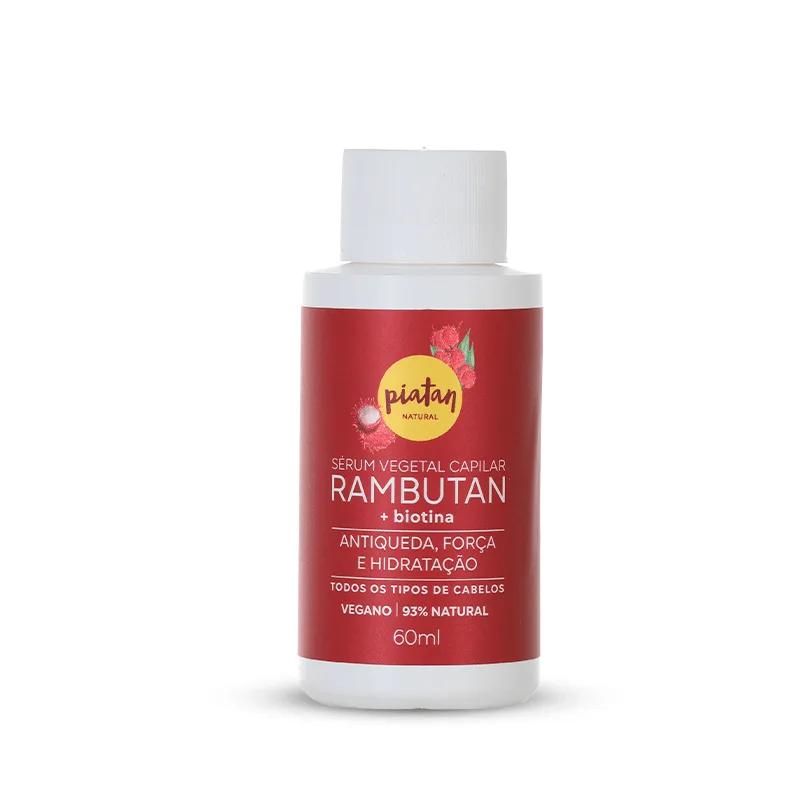 Sérum Capilar Rambutan + Biotina 60ml Piatan | Força