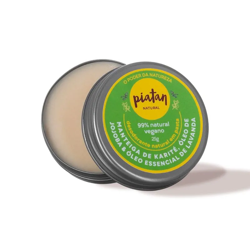 Desodorante Natural em Pasta 25g Piatan Piatan Desodorante Natural Em Pasta 25g
