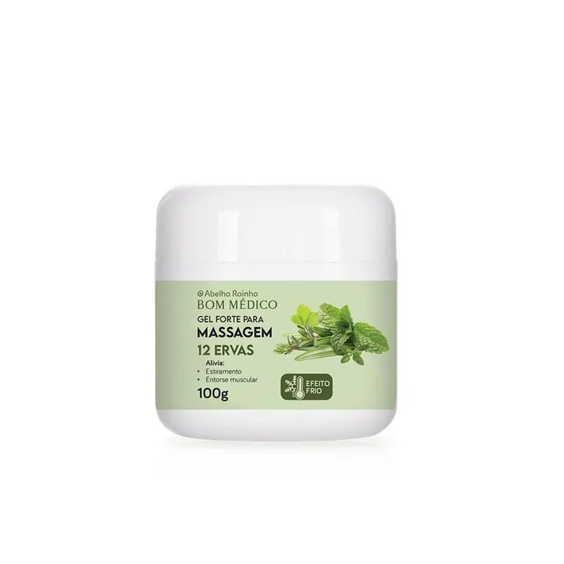Abelha Rainha Bom Médico Gel Para Massagem 12 Ervas - 100g