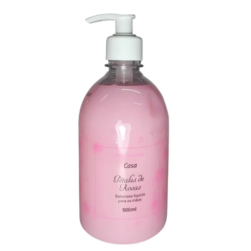 Sabonete Líquido Para As Mãos Pétalas De Rosas Casa Abelha Rainha 500Ml