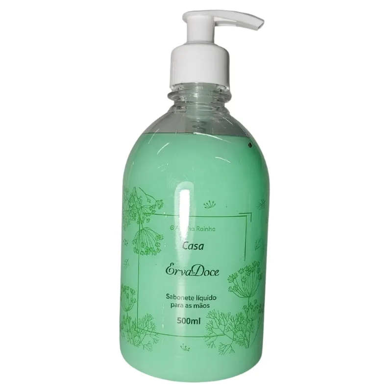 Sabonete Líquido Para Mãos Erva Doce Casa Abelha Rainha 500ml