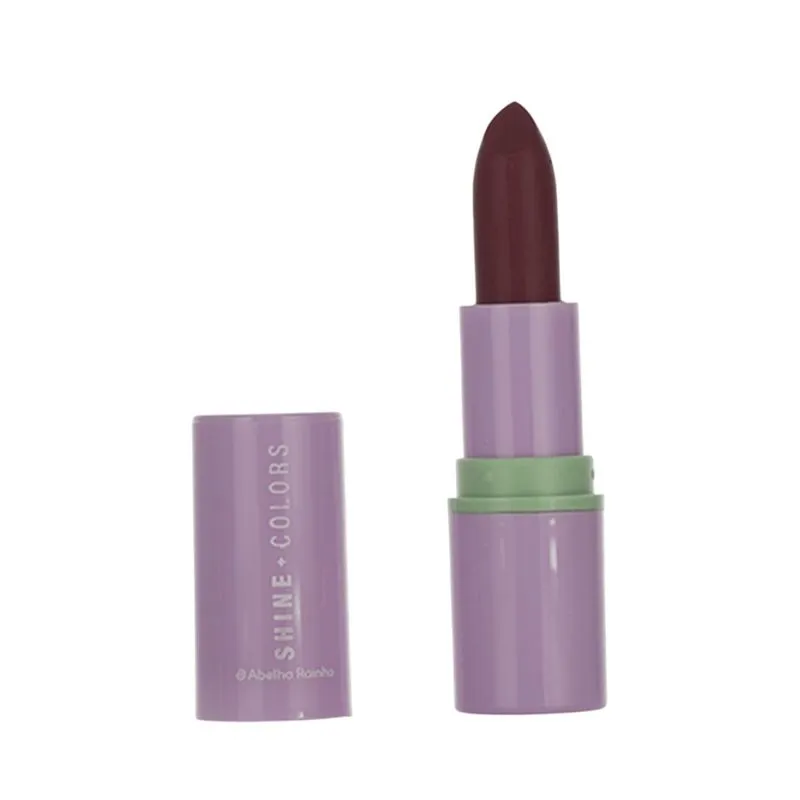 Batom Cremoso Cor Vinho Intenso Shine Colors Abelha Rainha 3,7g