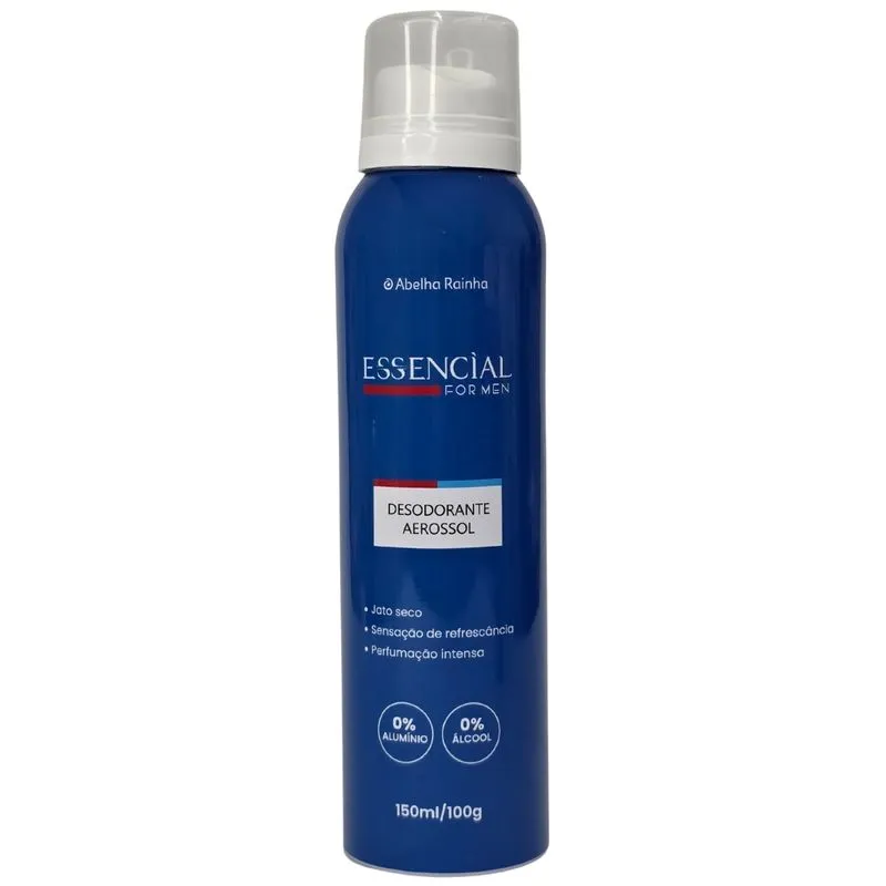 Desodorante Spray Aerossol Masculino Essecial For Men Abelha Rainha 150ml/100g