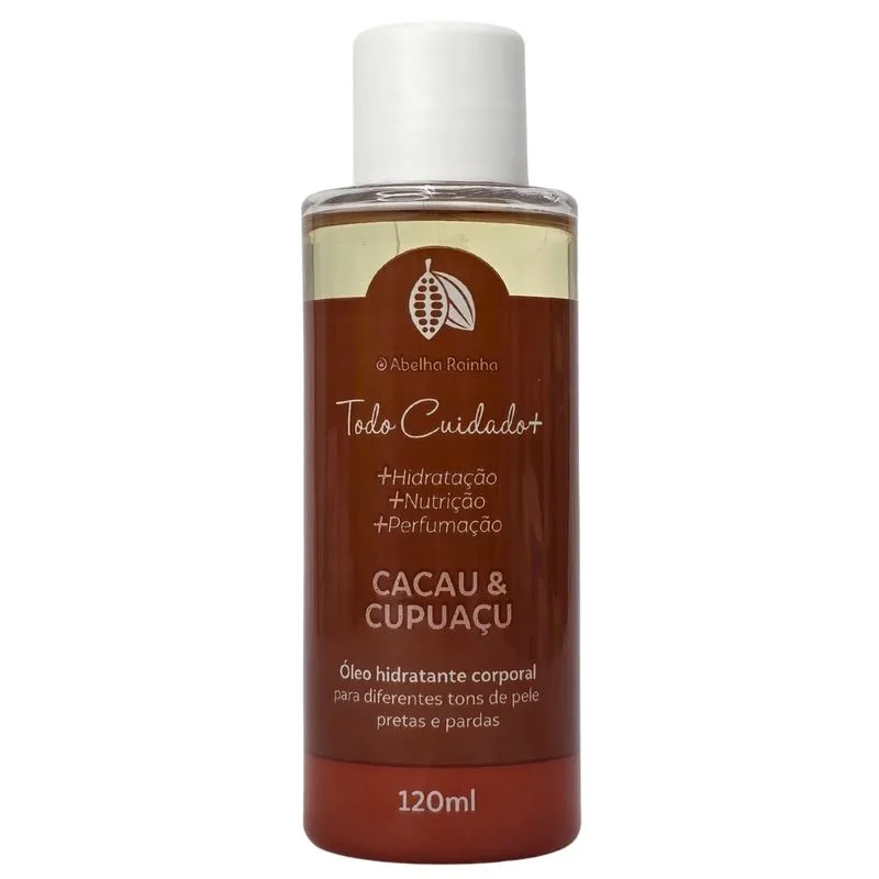 Óleo Hidratante Corporal Cacau e Cupuaçu Todo Cuidado Mais Abelha Rainha 120ml