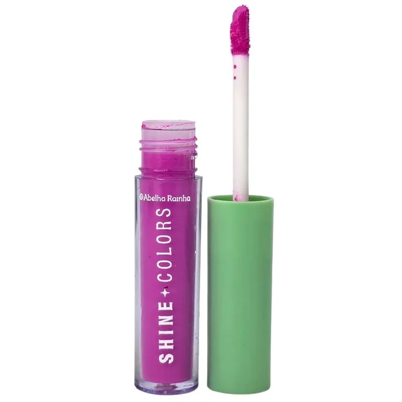 Blush, Sombra e Batom Liquido 3 em 1 Love Rose Shine Colors Abelha Rainha 3,5g