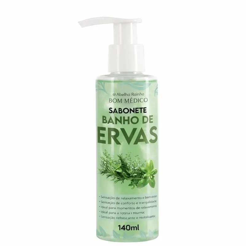 Sabonete Líquido Banho de Ervas 140ml Bom Médico (3565)