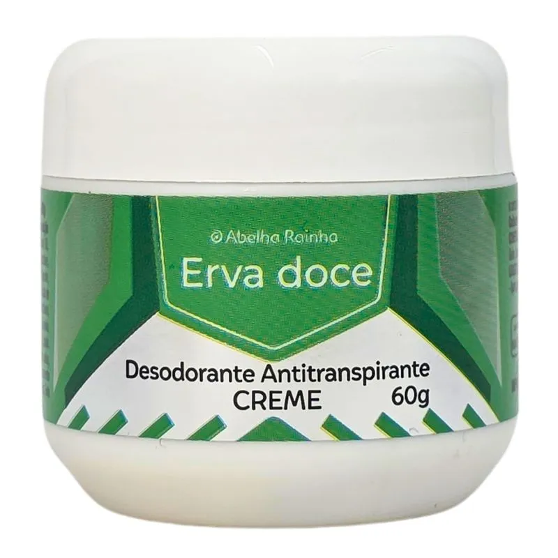 Desodorante Creme Unissex Erva Doce Abelha Rainha 60g