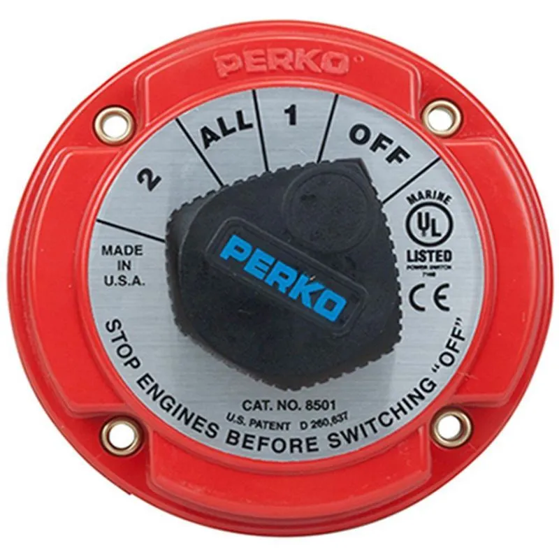Chave De Baterial Perko M-8501dp Para 2 Bancos 250 Amperes