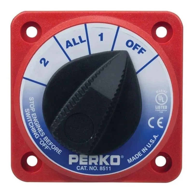 Chave De Baterial Perko M-8511 Para 2 Bancos 250 Amperes