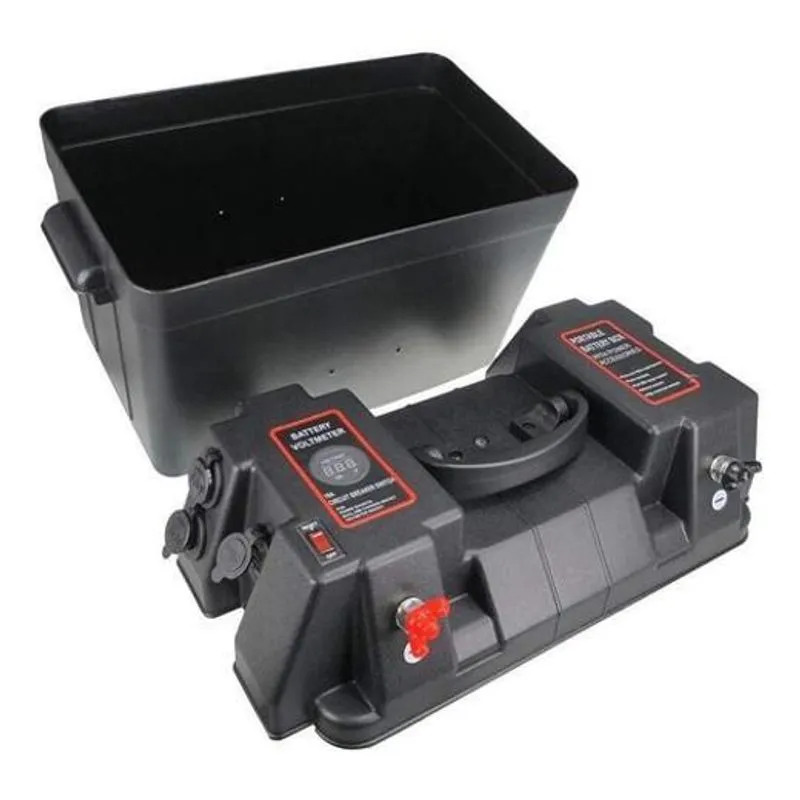 Caixa De Bateria Com Tomada Usb Mini Voltimetro Digital 12v