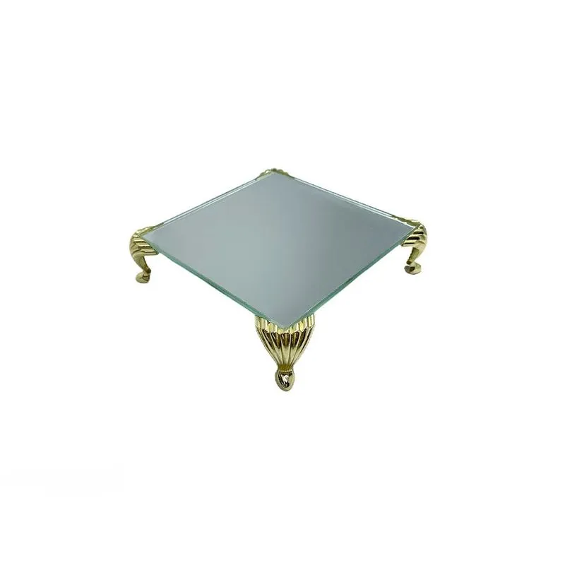 Bandeja Espelhada Itália Dourada Luxo,lavabo,decoração 10x10
