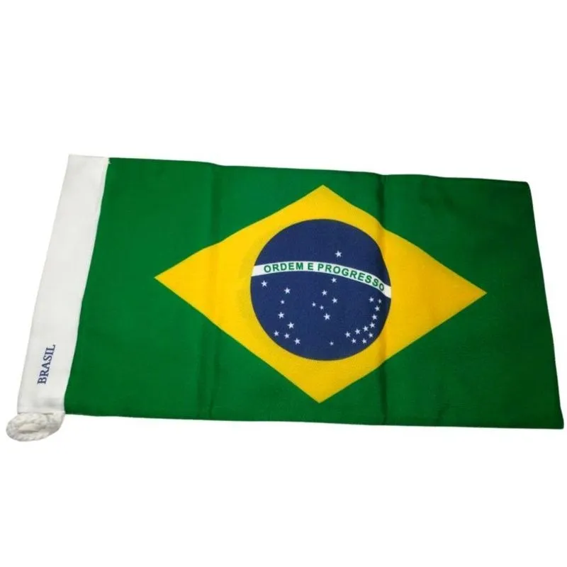 Bandeira Do Brasil Oficial Frente E Verso Estampada 24 X 42