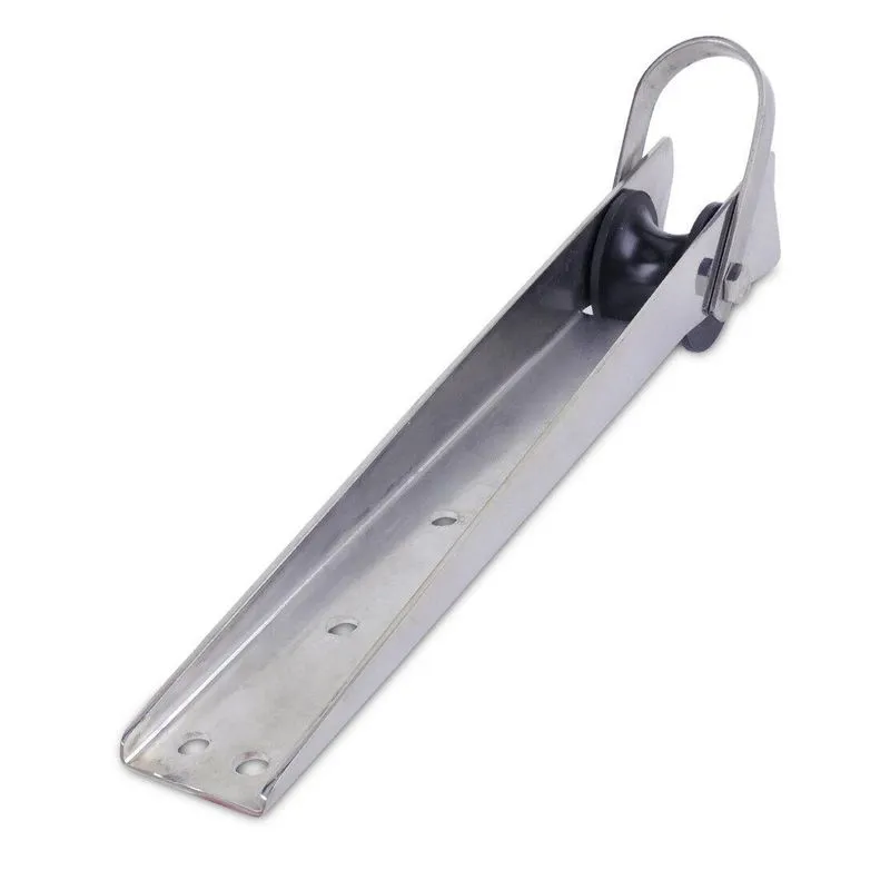 Suporte Inox 387mm Lançador De Âncora Com Rolete Preto