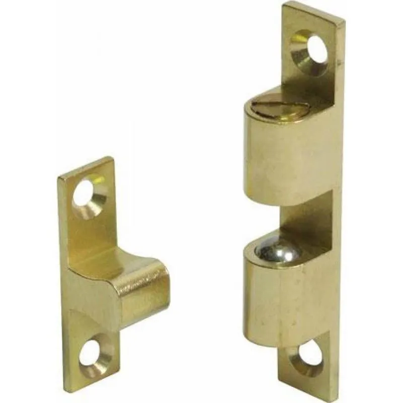 Trava Para Porta Em Latão Inox Com Pressão 44 X 8 X 11mm