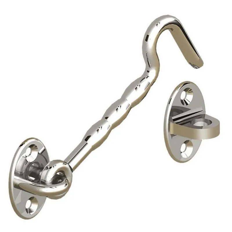 Trinco Tipo Aldrava Gancho Inox Para Cabine Portas E Janelas
