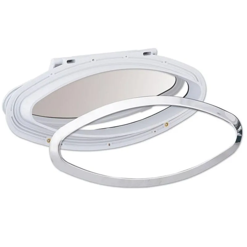 Vigia Elíptica 6 X 16 Branca Em Abs Branco 152,4 X 406,4mm