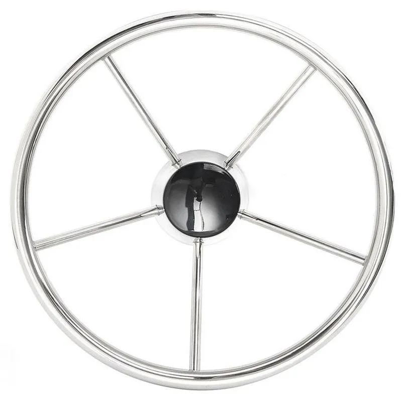 Volante Para Embarcação Em Aço Inox 343mm Universal