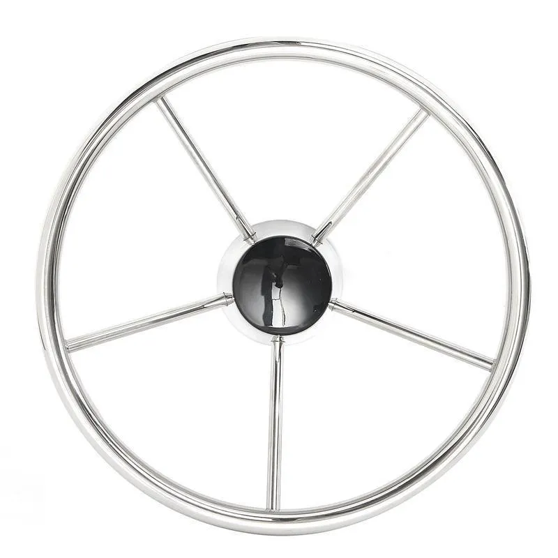 Volante Em Aço Inox Para Embarcações Com 398mm 5 Raios