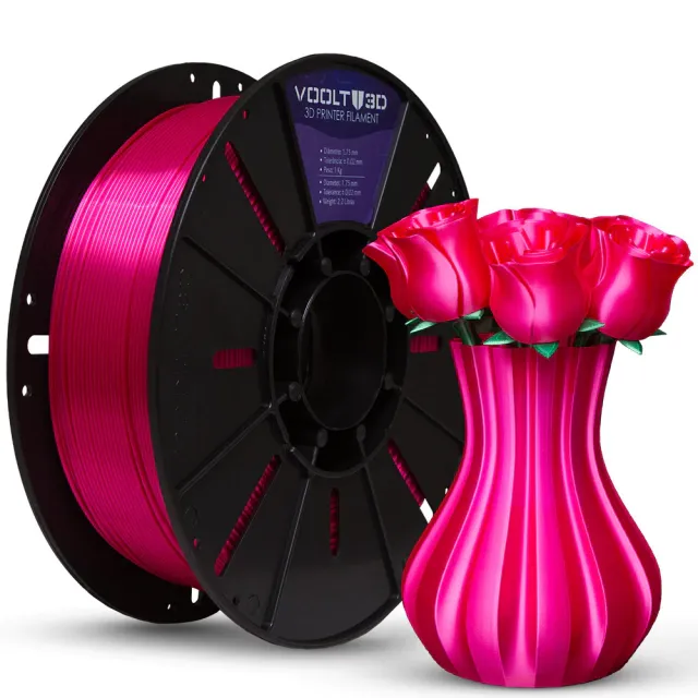Filamento Pla Rosa Choque V-Silk 1Kg
