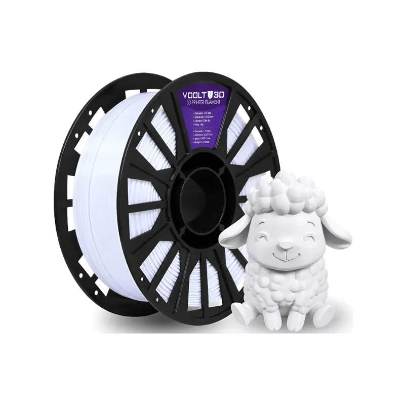 Filamento PETG HF Branco Blackout 1kg 1.75mm Impressora 3D Modelo Protótipo Projeto Peças Resistente