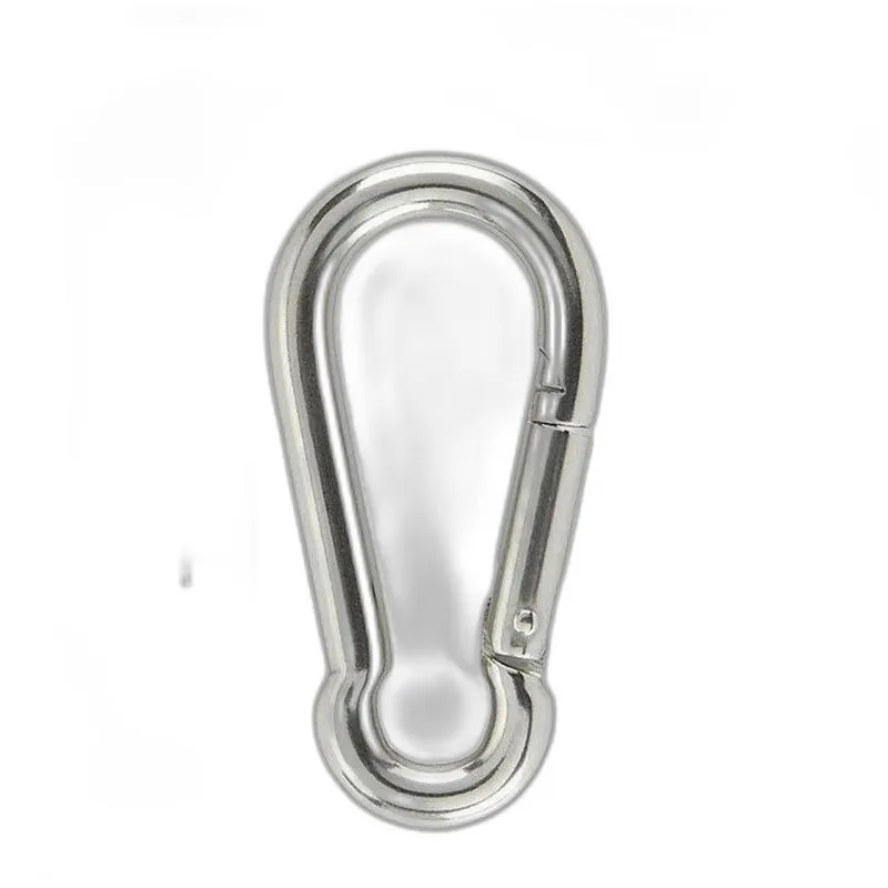 Mosquetão Inox Simples 7mm X 70mm Sem Olhal Engate Rápido