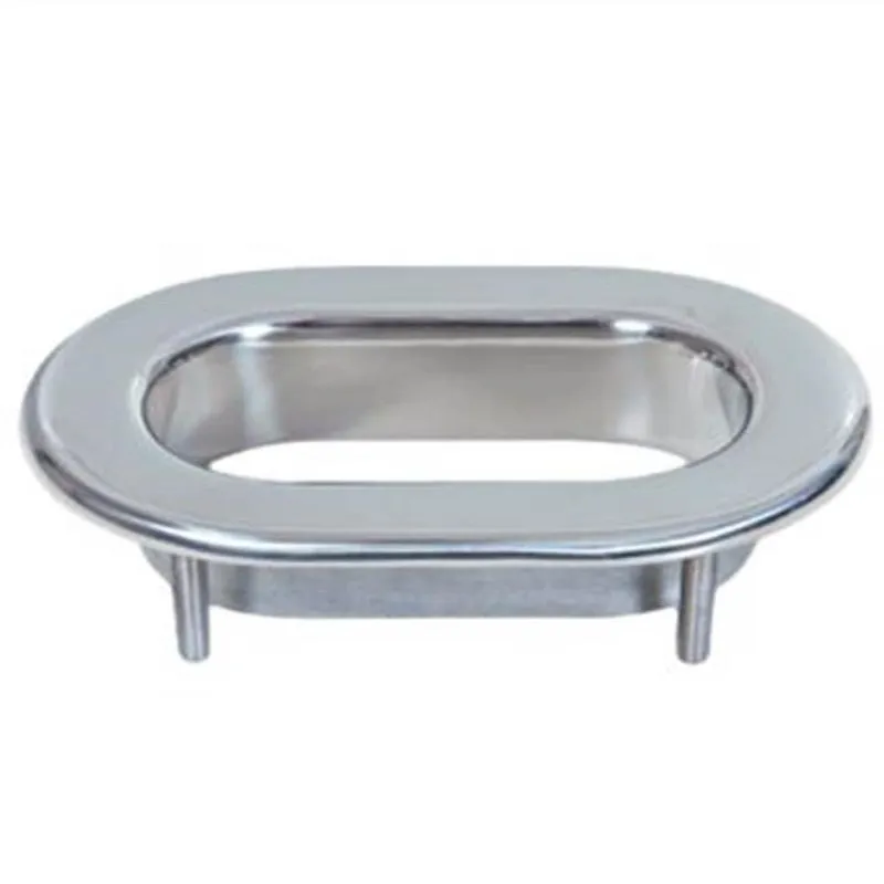 Passa Cabo Oval Em Aço Inox De Embutir