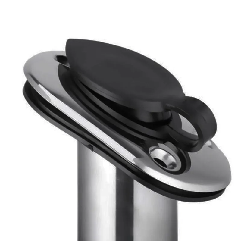 Porta Caniço Inox Reforçado Inclinado Com Tampa Em Nylon