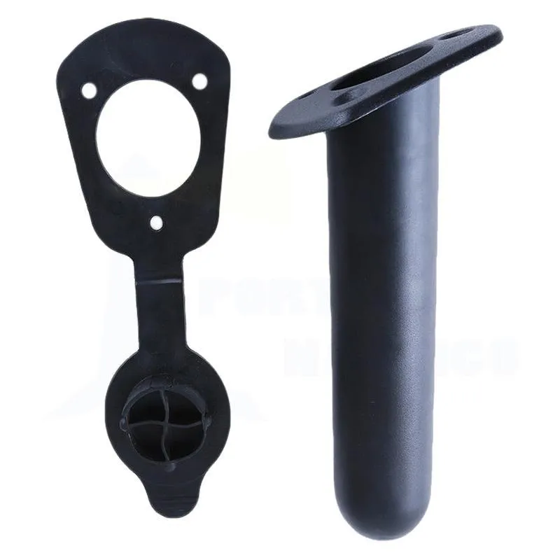 Porta Caniço Vara Com Tampa Em Pvc Preto