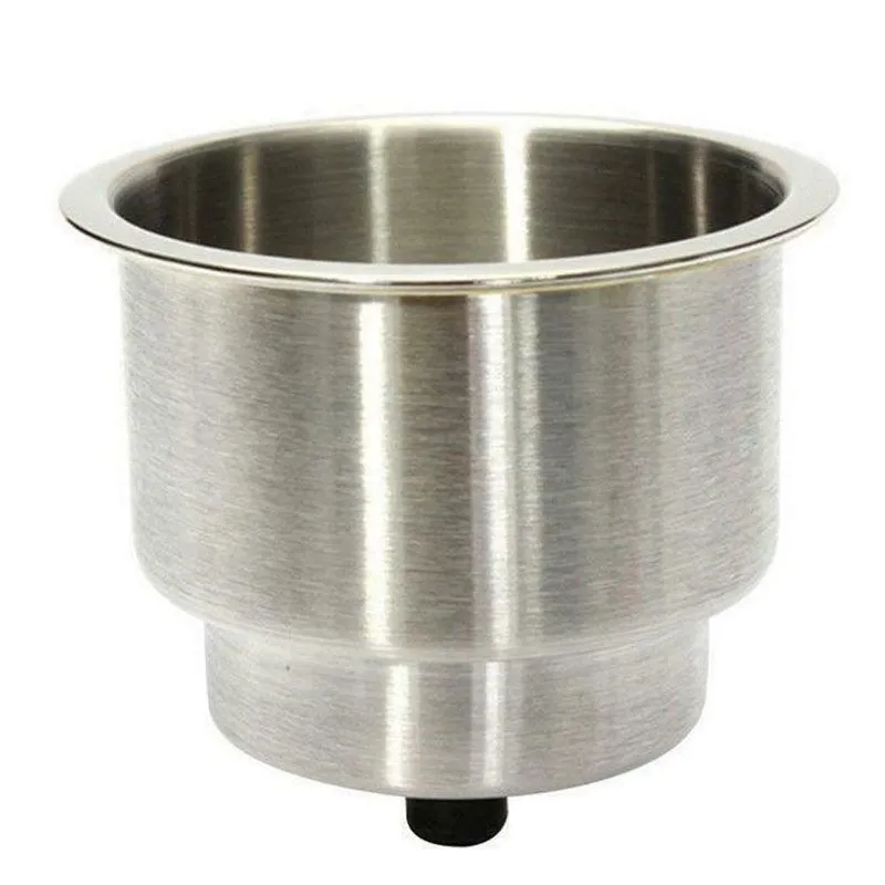 Porta Copo Em Aço Inox De Embutir 110mm