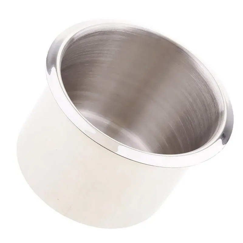 Porta Copo E Garrafa De Embutir Raso Em Aço Inox Compacto