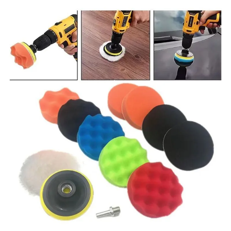 Kit Polimento Automotivo 3 Pol. 12pçs Boinas Para Furadeira