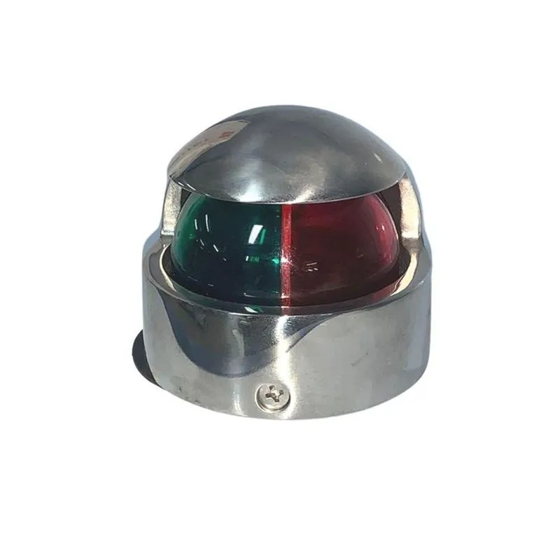Luz De Navegação De Proa Bicolor 12v Em Aço Inox