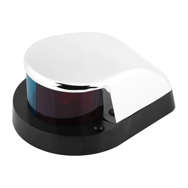 Luz De Navegação Bicolor Em Aço Abs 12v 1 Milha Náutica 10w