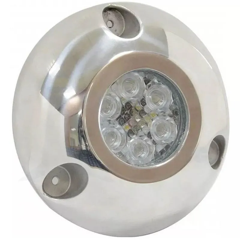 Luz Subaquatica Inox Em Led Branco Proteção Ip68 1500 Lumens