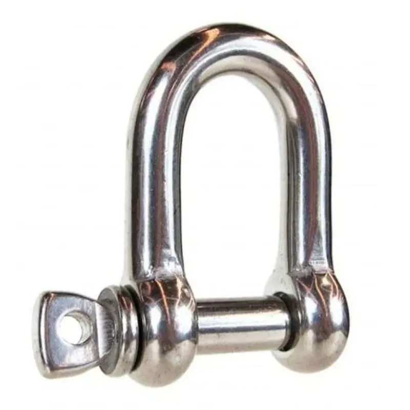 Manilha Inox Reta Com Pino 8mm Multifuncional Barco Lancha
